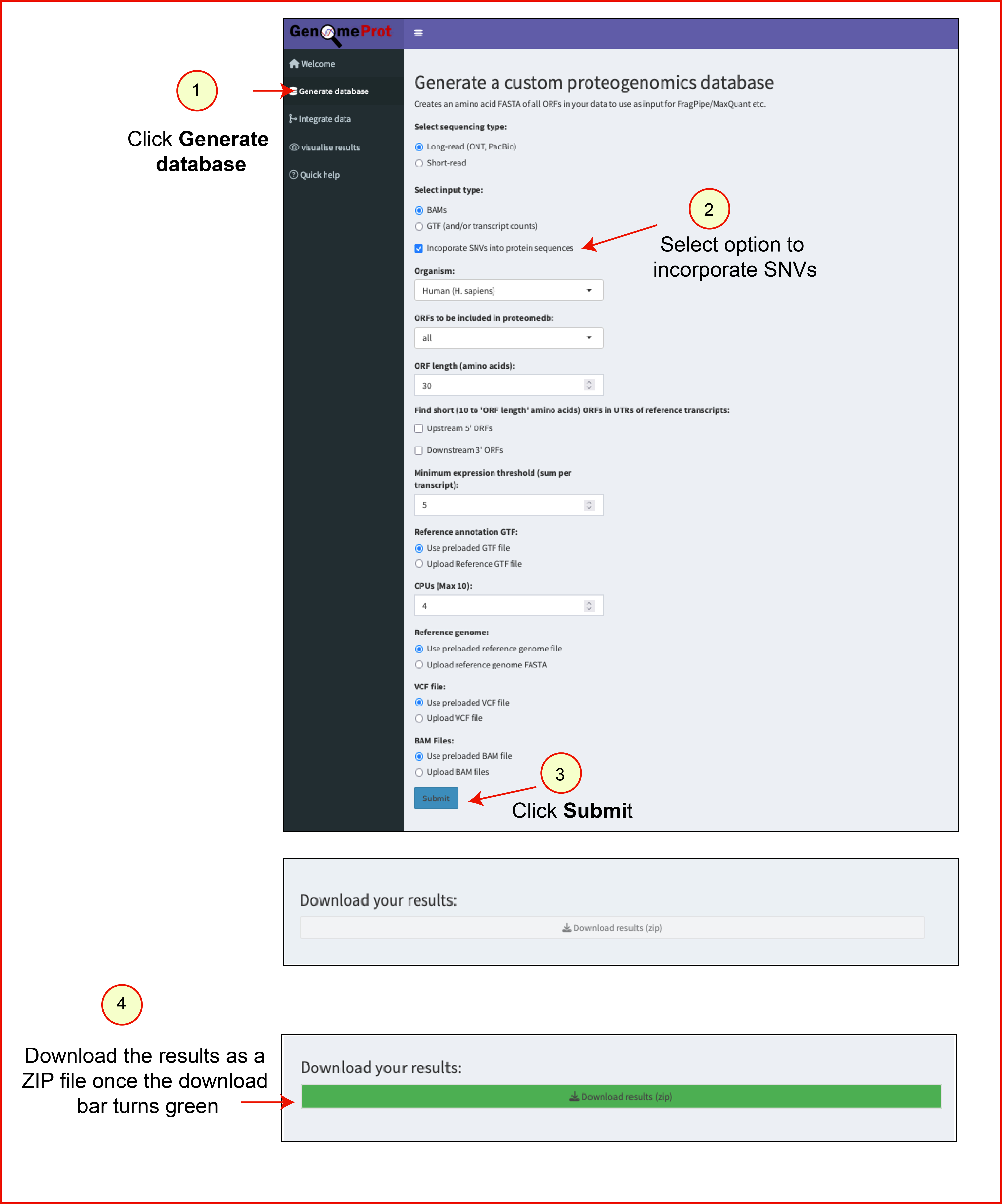 Database Generation screenshot