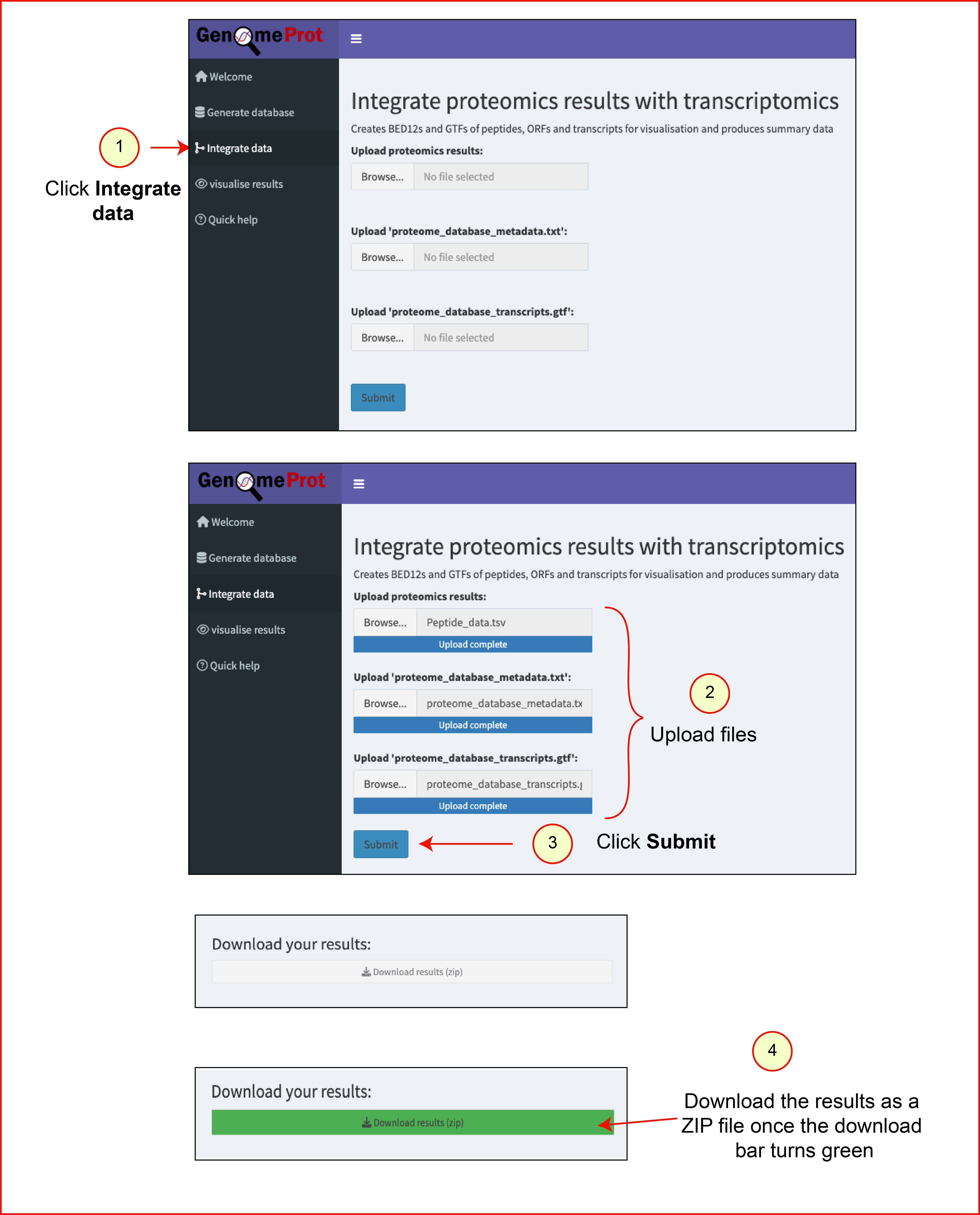 Integrate Data screenshot